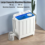 Portable Washer and Dryer Combo, 28 Lbs Twin Tub Washing Machine, 1.5 Cu.Ft Compact Clothes Dryer, Portable Washing
