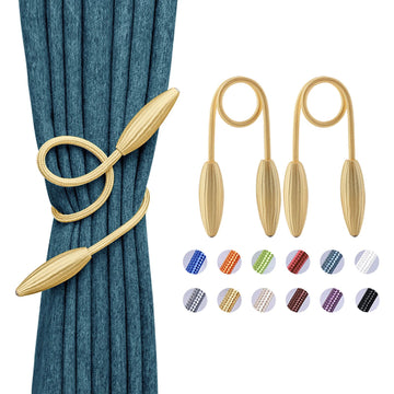DIY Curtain Tiebacks Clips Crystal Decorative Creative Twist Drape Tie Backs European Style Random Modelling - 2 Pack