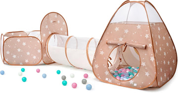 3 in 1 Pop Up Kids Play Tent with Ball Pit Indoor/Outdoor Playhouse