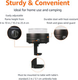 14-Inch Round Propane Fire Pit, 9000 BTU Portable Tabletop Fireplace with Glass Stones, Umbrella Hole Compatible for Outdoor Patio Tables, Gas Fire - Image 3