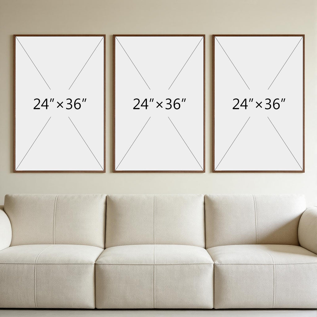 Large 3-Piece 3D Textured Wall Art, 24x36 Inch