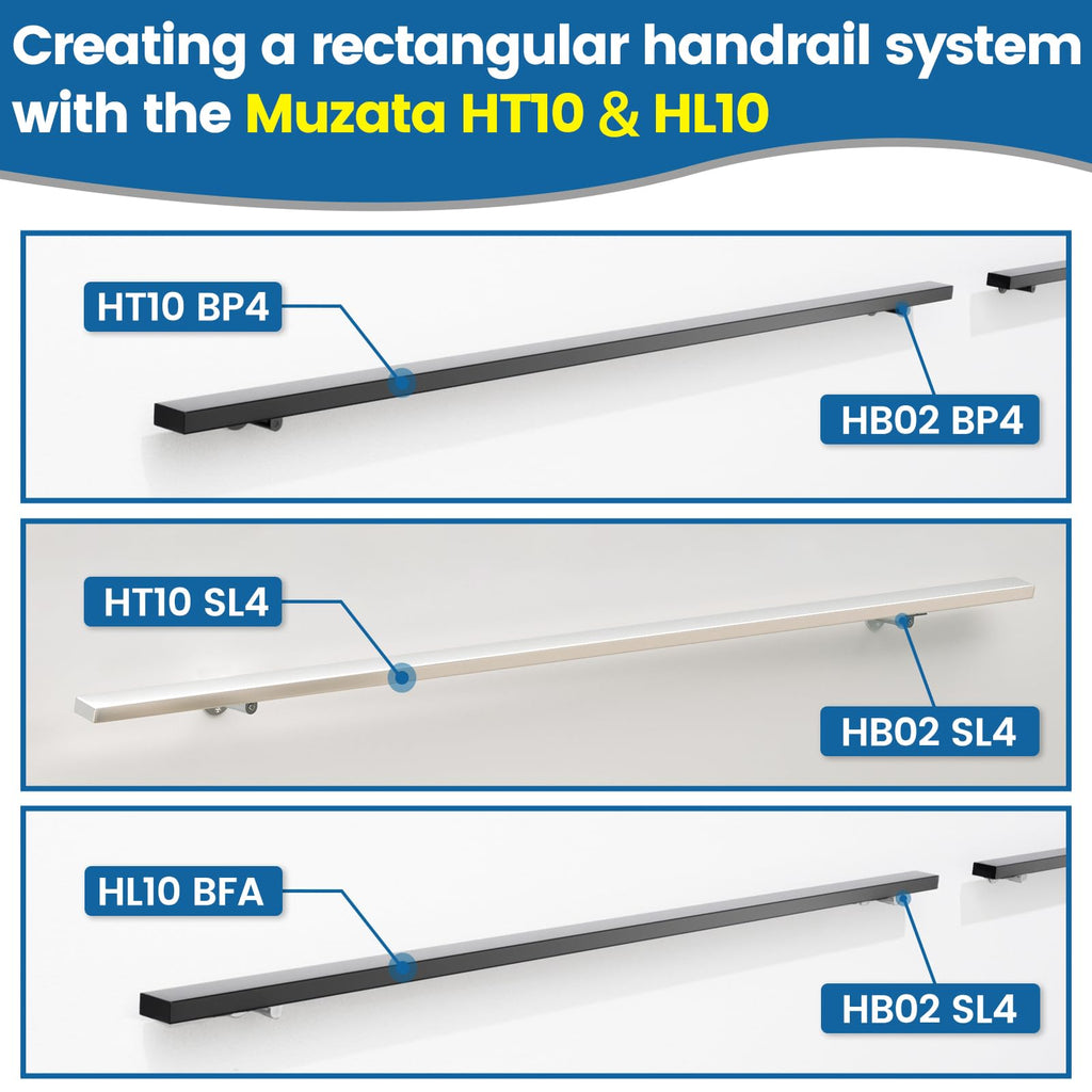2Pack Angle Adjustable Handrail Brackets Stainless Steel HB02 BP4
