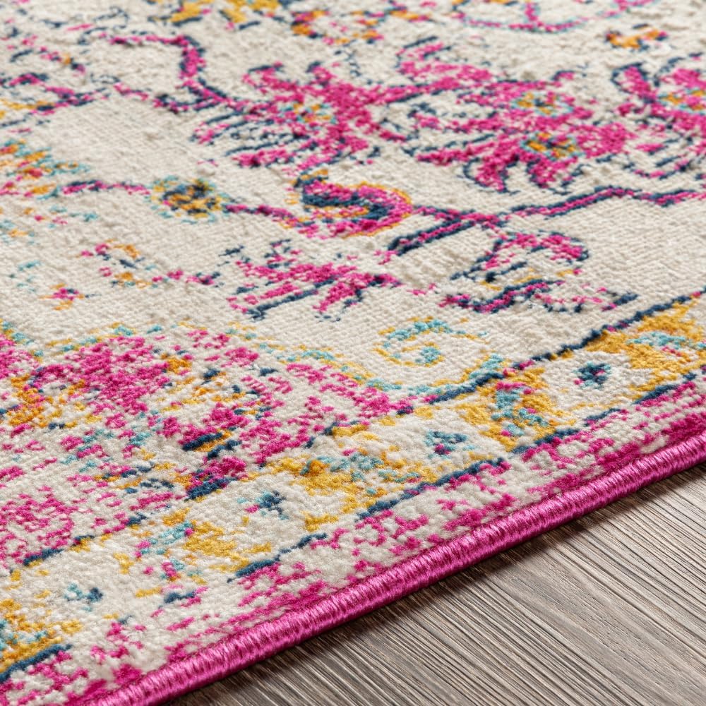Covenhill Vintage Medallion Area Rug, Pink