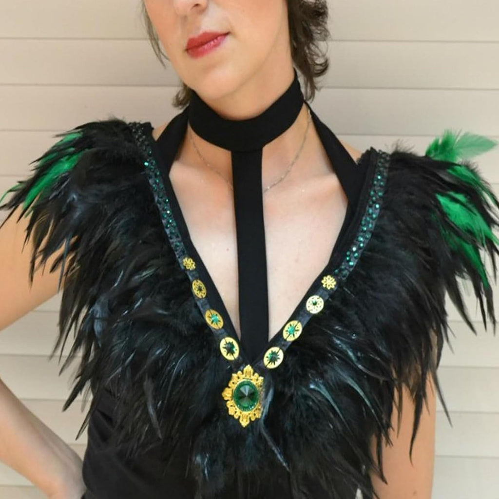 White Rooster Feather Fringe Trim 5.9ft 3-5inch Fluffy Feather Trim Fashion Dress Sewing Crafts,Gloves,Feather Shawl