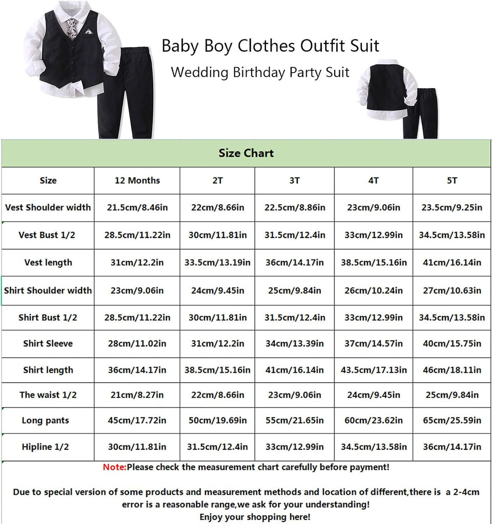 Boys' Piece Formal Suit Set Dress Shirt Vest Pants and Tie Wedding Birthday Party Suit