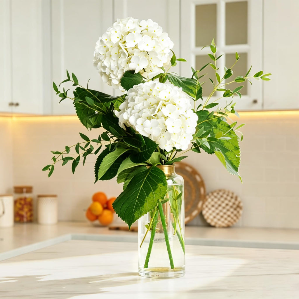 6 PCS Real Touch White Artificial 20.5"