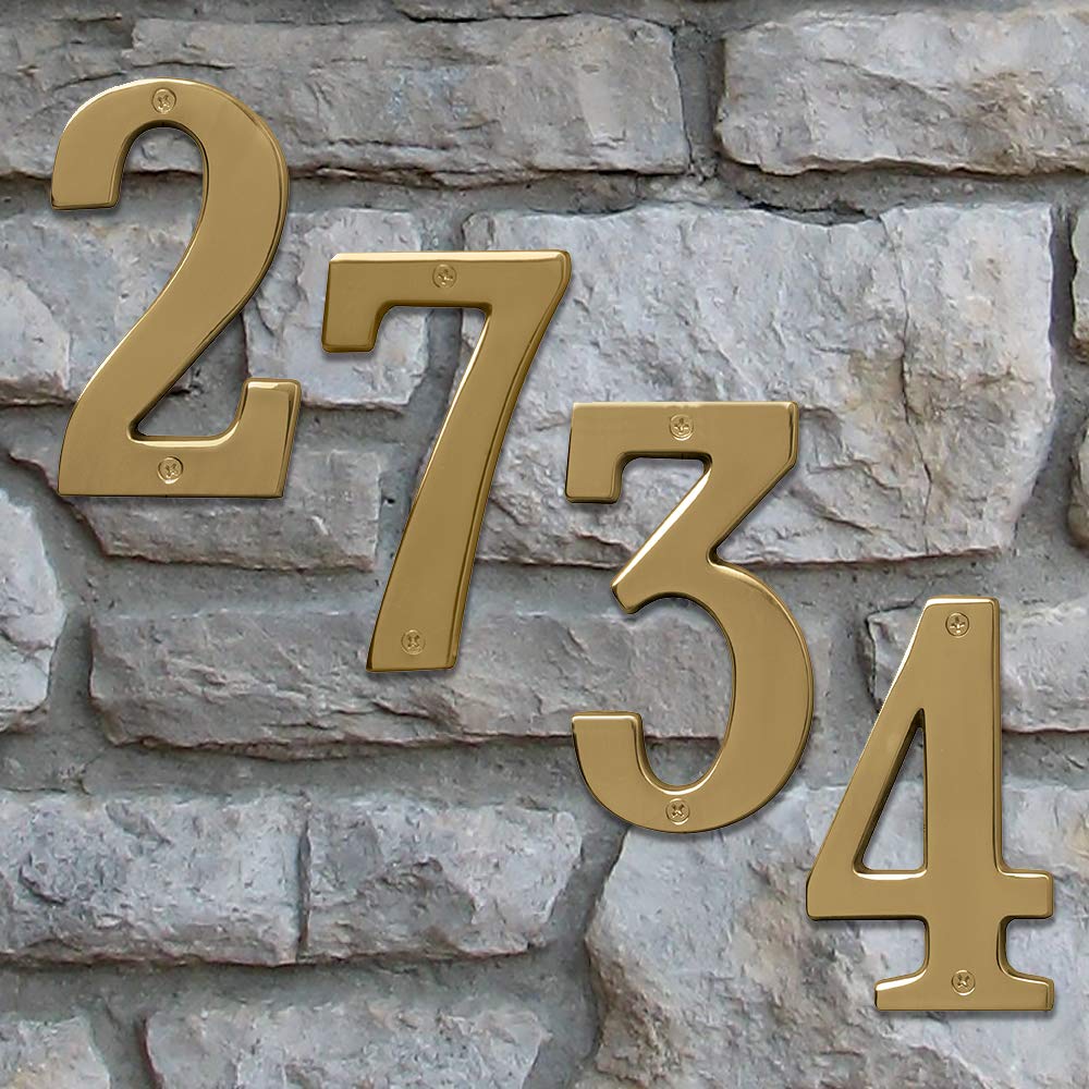 5" High Premium Metal House Number, Modern Raised Numbers for Exterior House, Durable Convenient Marking Address with