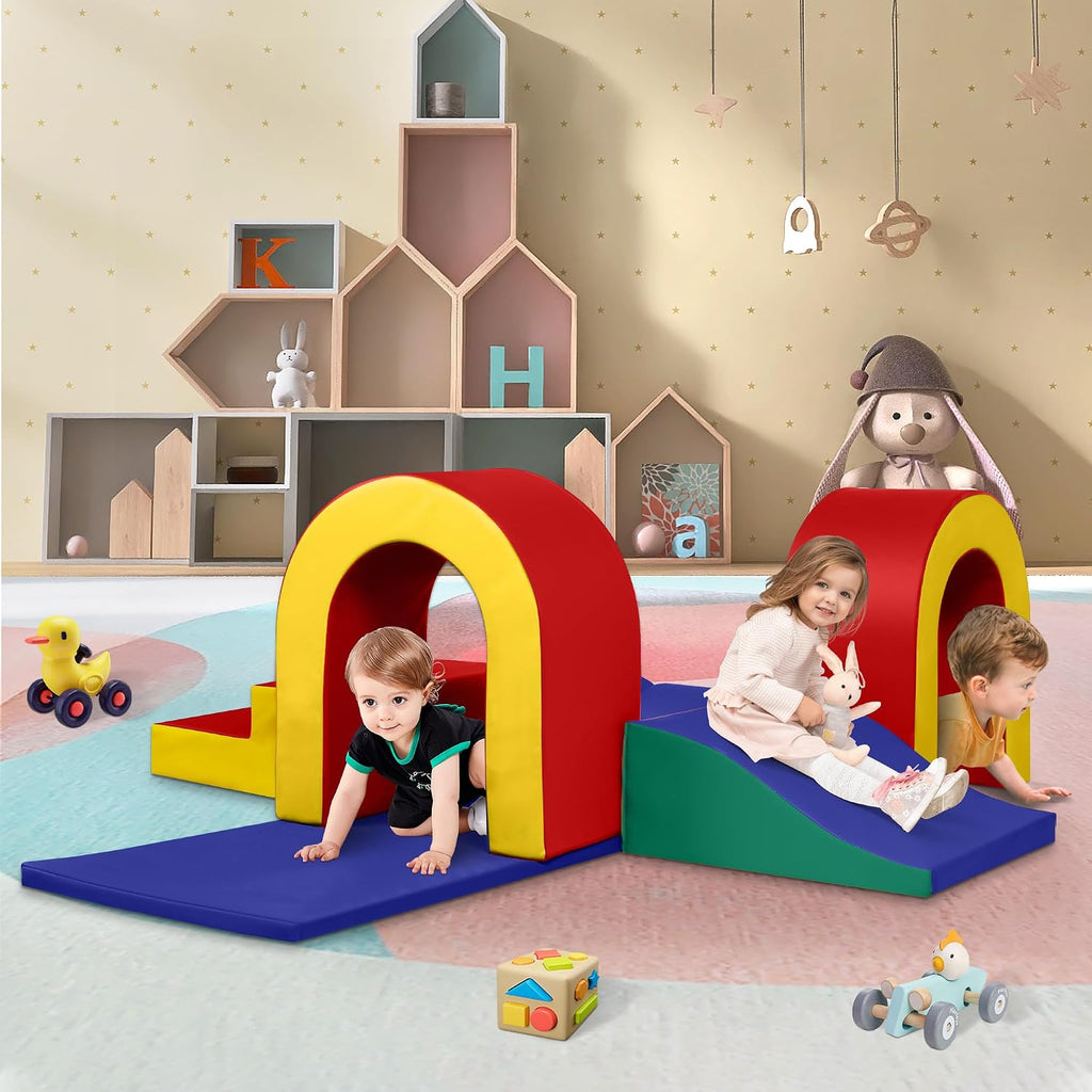 10 Piece Foam Climbing Blocks for Toddlers, Soft Play Set Blocks