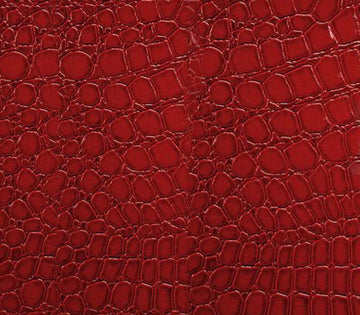Vinyl Fabric Crocodile RED Fake Leather Upholstery / 54" Wide/Sold by the Yard
