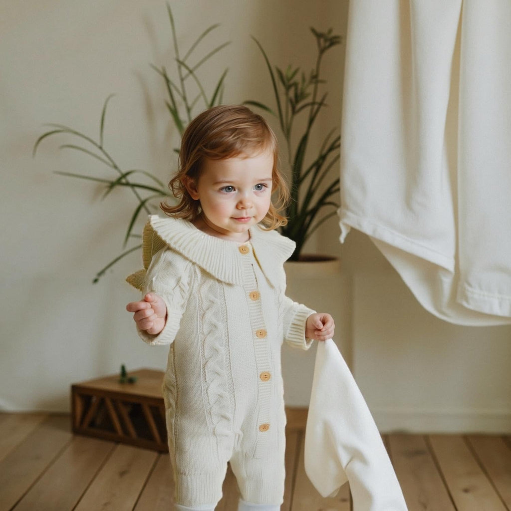 Baby Sweater Romper Knit Long Sleeve Jumpsuit