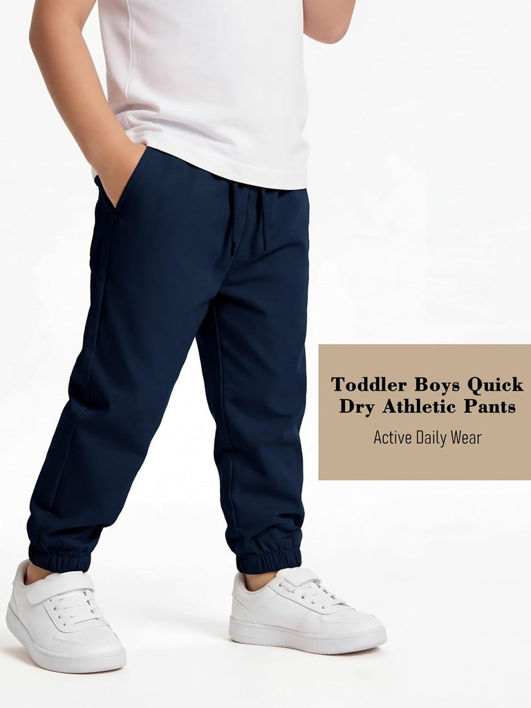 2 Pack Toddler Boys Jogger Pants Uniform Pants for Kids