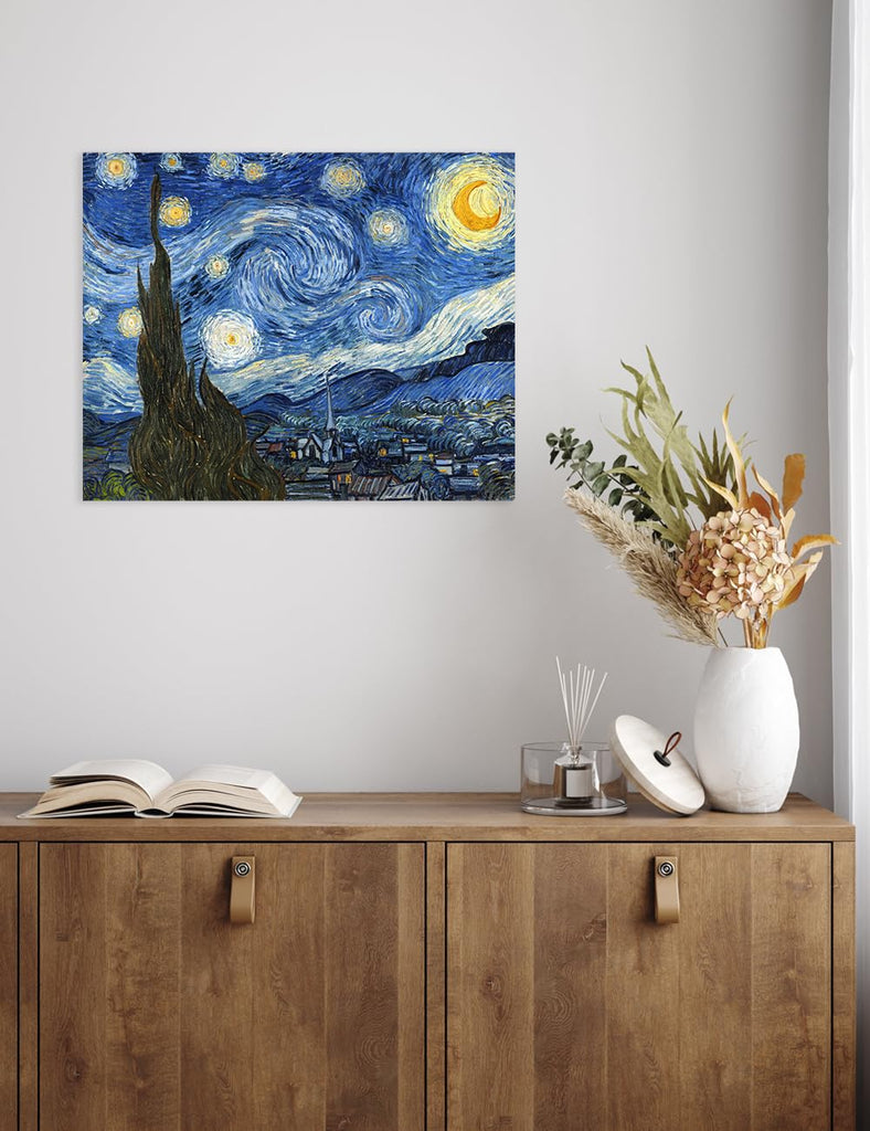 Van Gogh Starry Night Canvas Wall Art, 20x16 in