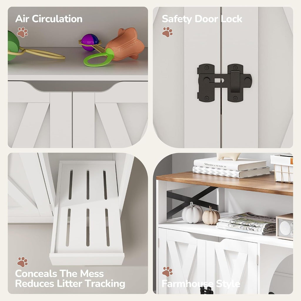 Cat Litter Box Enclosure Tall Hidden Litter Box Furniture Cat House