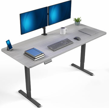 Dark Gray 71 x 30 in Standing Desk, DESK-KIT-E2B71G | Electric, Dual Motor, Holds 220 lbs, Sit Stand, Height