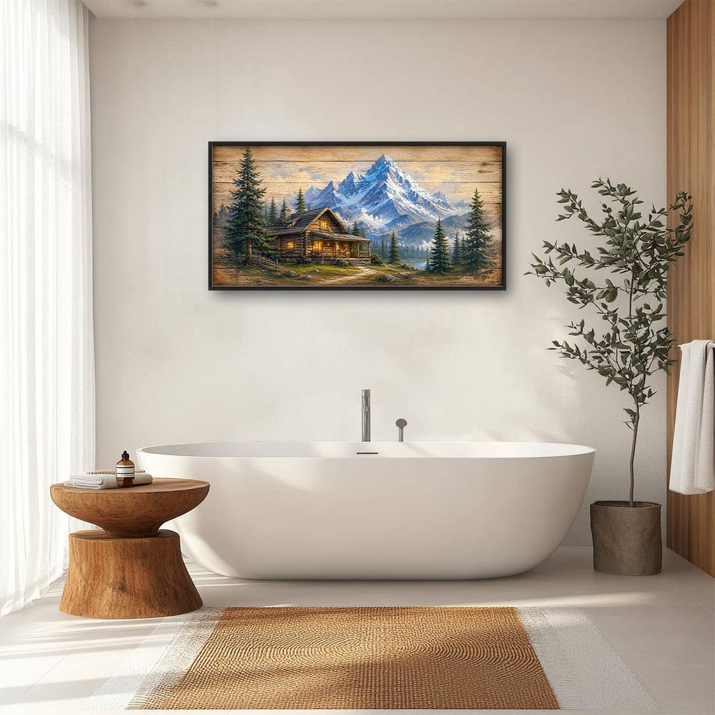 Cabin Wall Art Rustic Pictures Wall Decor 60"x 30"