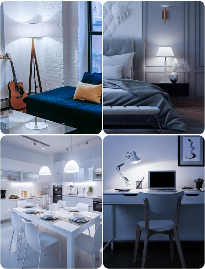 LED Light Bulbs, A19 5000K Daylight Light Bulbs 100 Watt Equivalent, 1500LM Bright White Light Bulbs, E26 Standard