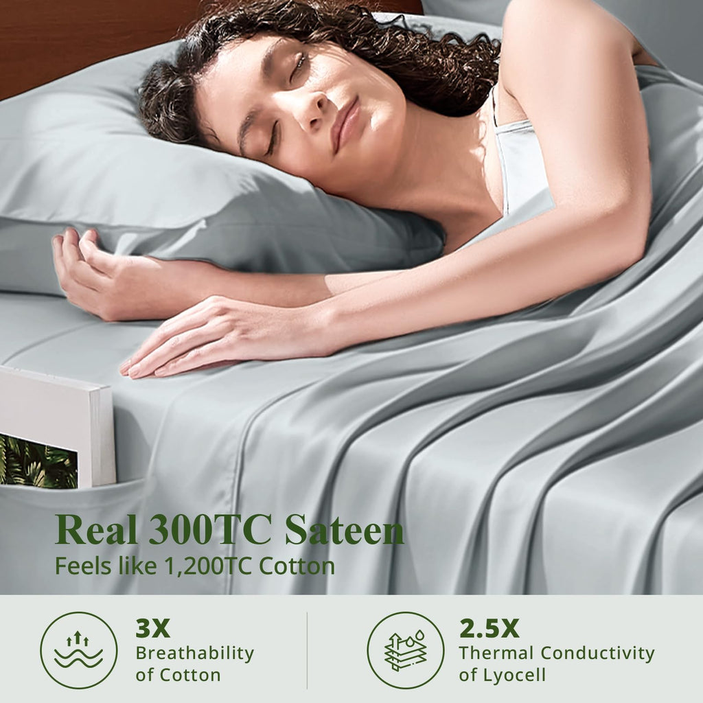 Bamboo Viscose Sheet Set King Size, Cooling Sheets Bed Set