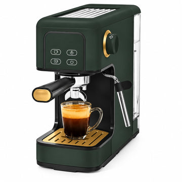 Slim Espresso Machine with 20-Bar Pressure, Thyme Green