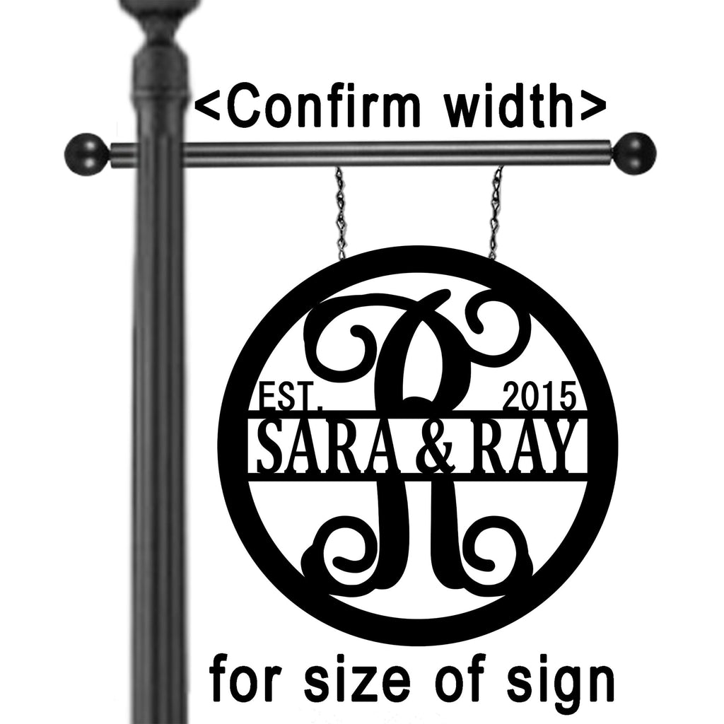 Custom Lamp Post Name Hanging Sign Outdoor Yard Decor Metal ACM Porch Wall