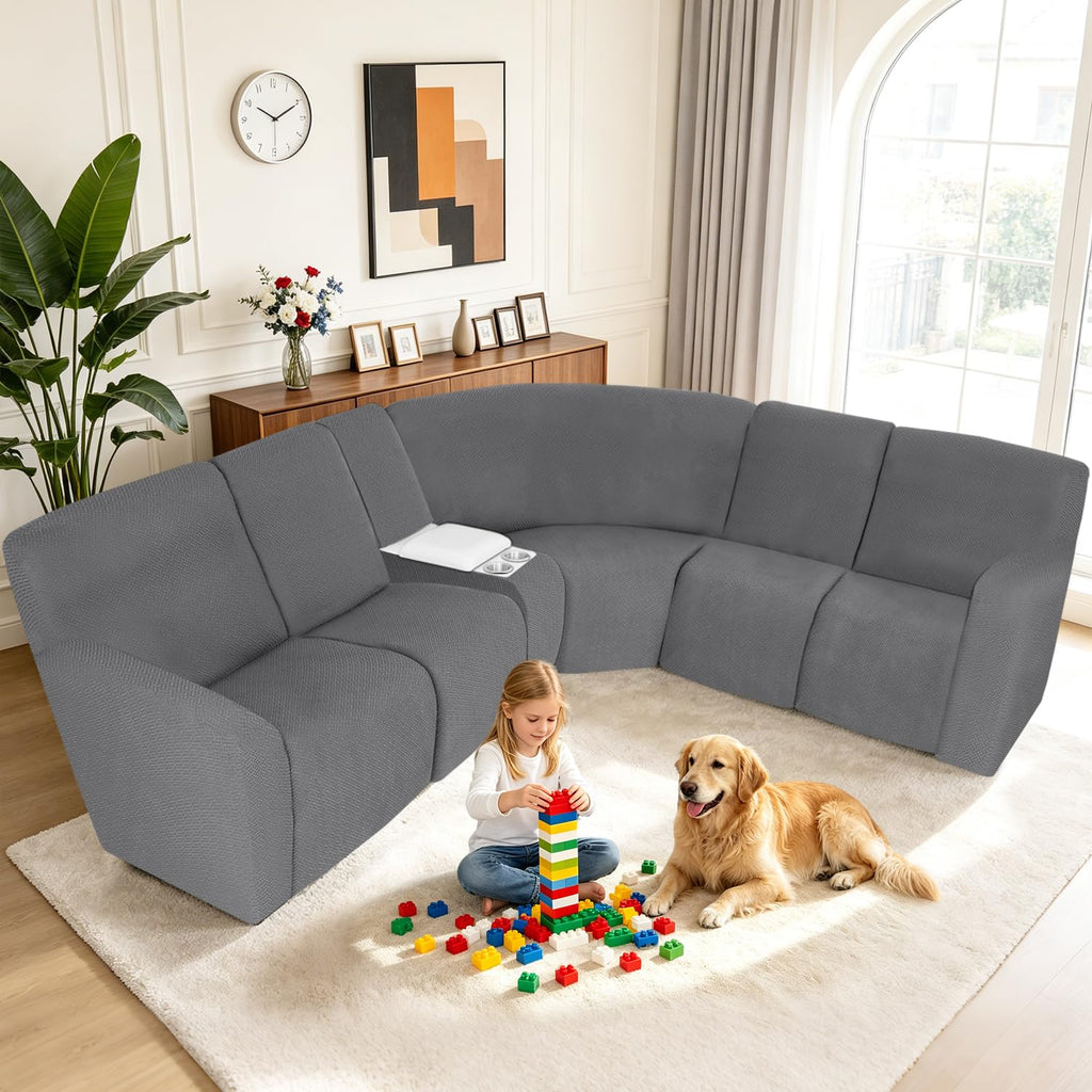 100% Waterproof Recliner Sectional Couch Covers L Shape Stretch Corner Reclining Sectional Sofa Cover Washable