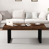 Rustic Coffee Table, Industrial Simple Wooden Living Room Table, Modern Minimalist Farmhouse Rectangle Center Table