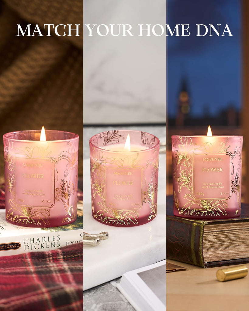 Pumpkin Apple Pie Candle, 8.1oz Gilded Glass Harvest Gift