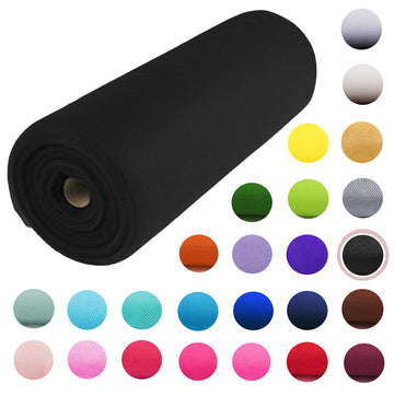 Black Fabric Tulle Roll 54 Inch by 40 Yards (120 ft) Fabric Tulle Bolt for DIY Tutu Skirt, Wedding and Decoration
