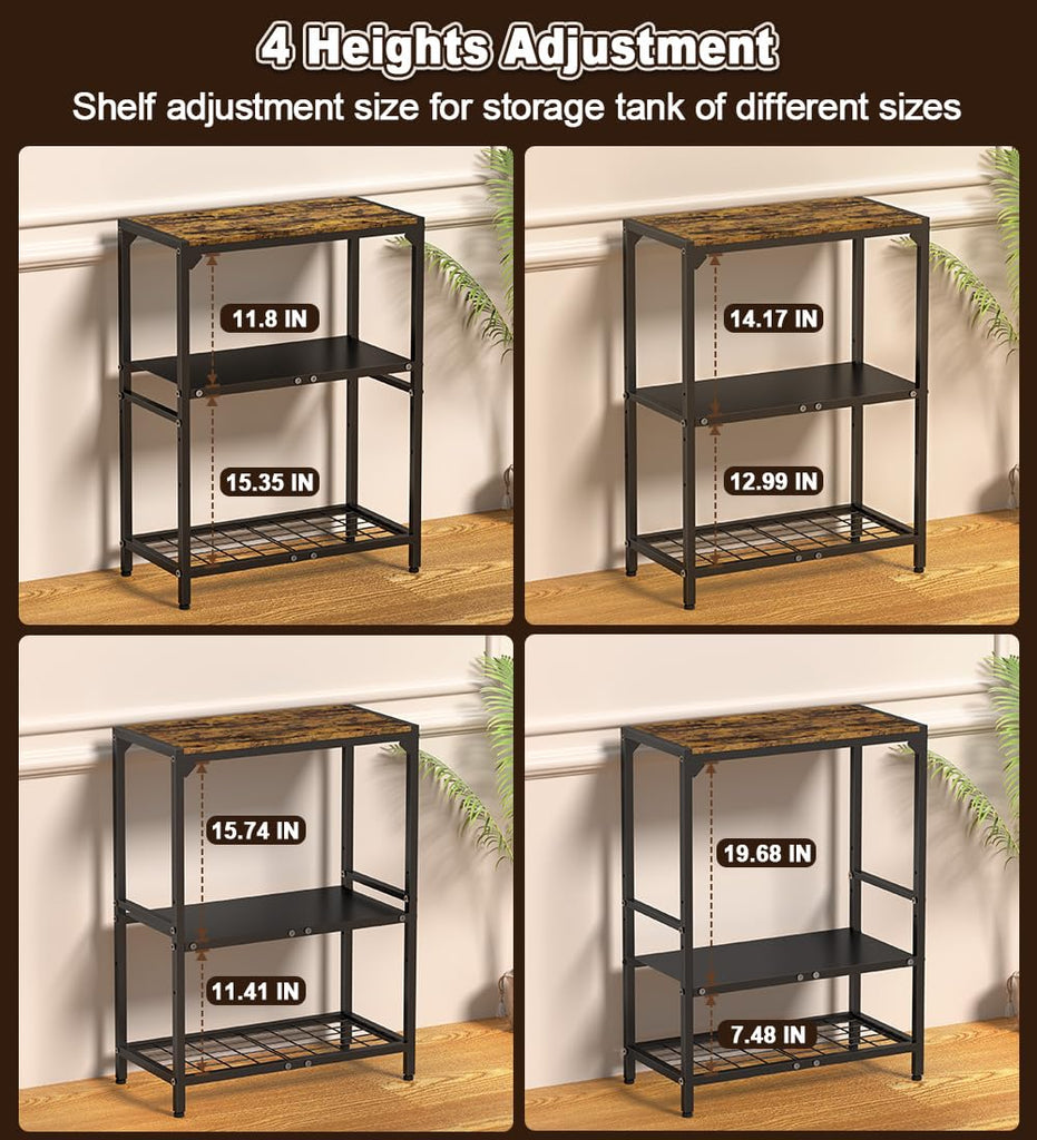 20 Gallon Aquarium Stand with 3-Tier Adjustable Storage Shelf