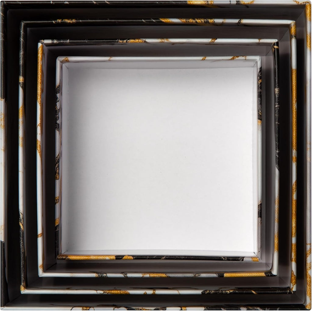 Square Gift Boxes with Lids Set - Set of 4