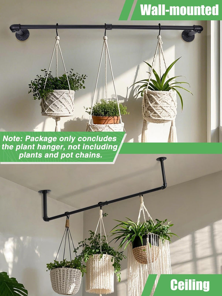 34in Hanging Planters Rod for Indoor Plants, Max. Load 44 lb
