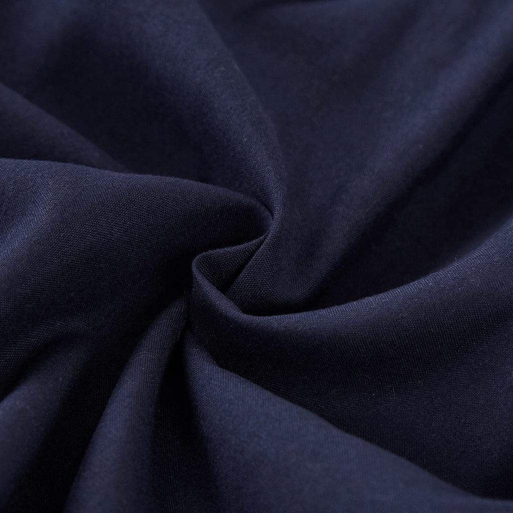 Wrap Around Bed Skirt for Queen & King Beds, 16" Drop, Navy Blue