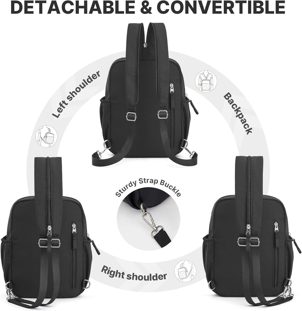 Small Diaper Bag Backpack for Women, Mini Crossbody Diaper Bag Purse