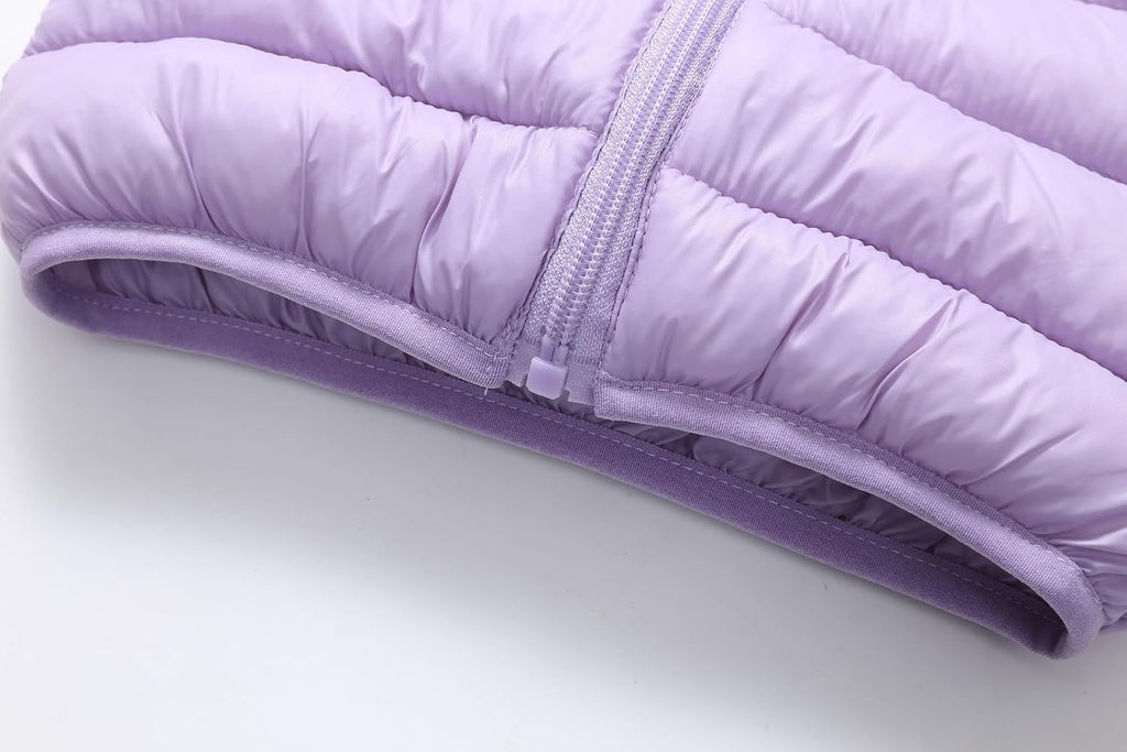 Baby Puffer Jacket Hooded Light Winter Coats Bear Ears Zipper Up Down Coats Outwear for Toddler Boys Girls