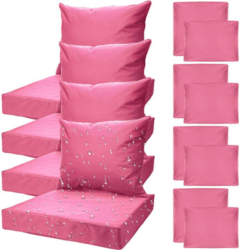 Outdoor Patio Furniture Chair Cushion Covers 4Pcs, Hot Pink