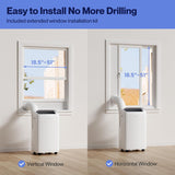 14000 BTU Ultra Quiet Inverter Portable Air Conditioner Works with Alexa Cools Up To 450 Sq. Ft. Smart Wifi Portable