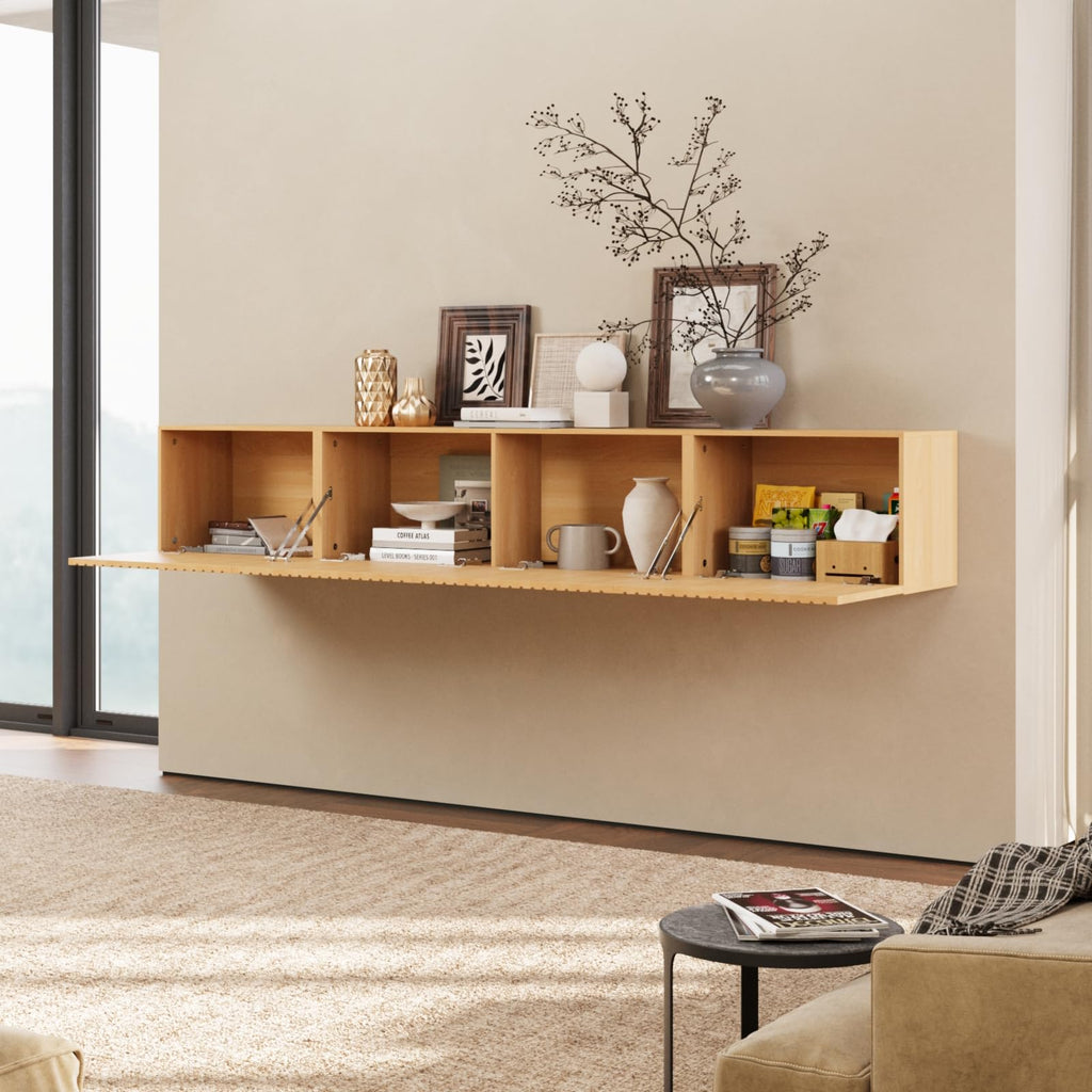81" Floating TV Stand Wall Mounted w/Power Outlet for TVs up to 85"
