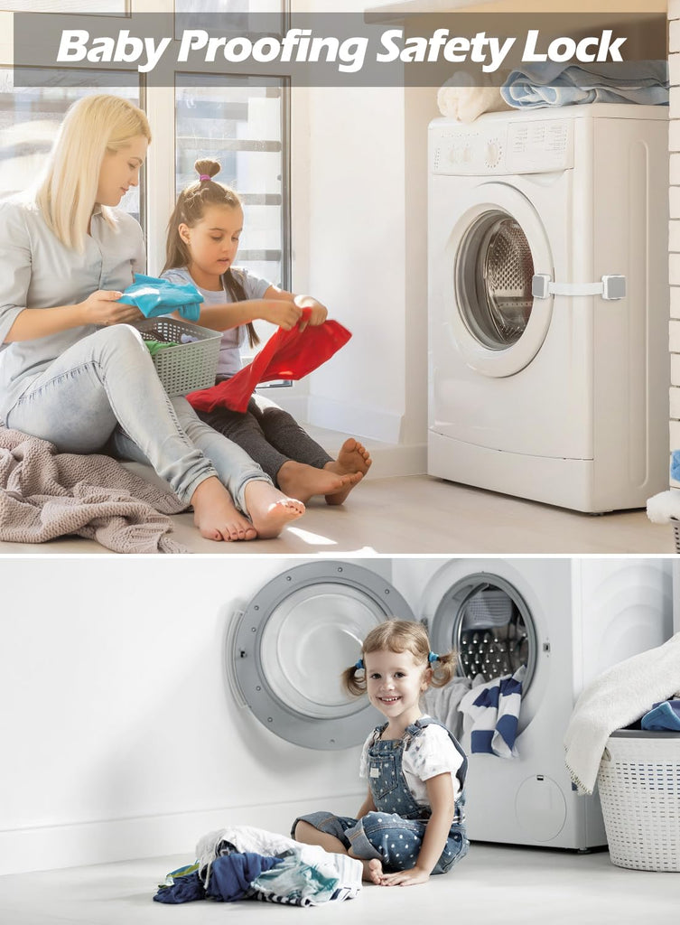 12 Pack Baby Proofing Safety Locks Child Safe for Cabinet Drawer Fridge Oven Dishwasher Doors, Toilet Seat & Lid