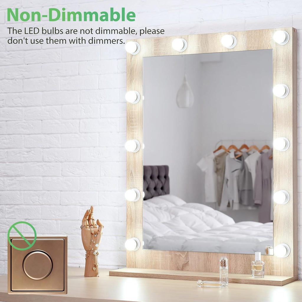 LED Vanity Light Bulbs, 60W Equivalent, Bathroom Light Bulbs 5000K Daylight White, 800 Lumens, G25 Globe Bulb