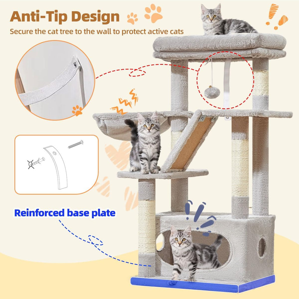 Cat Tree, 38.5In Cat Tower for Indoor Cats, Suitable for Kittens