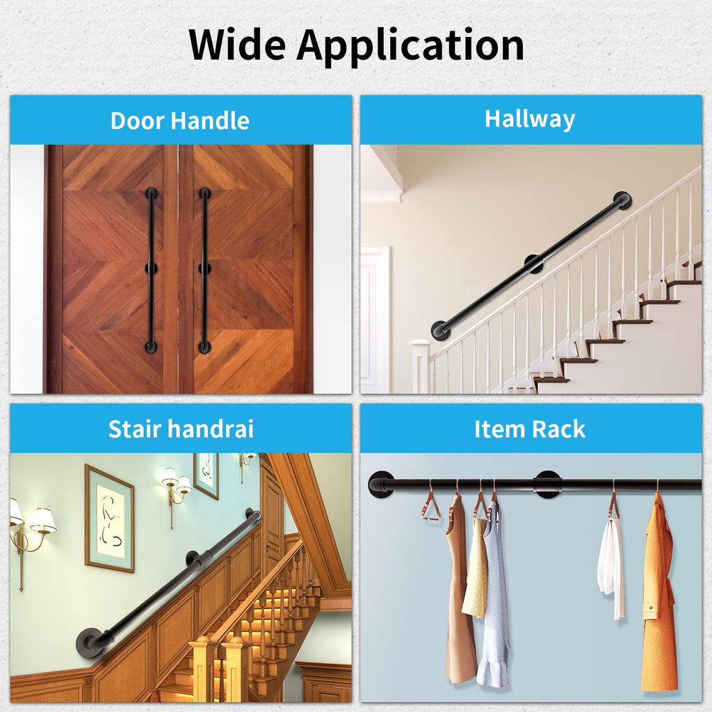 Pipe Stair Handrail 8FT, Industrial Staircase Railing 1.25 in Tube Diameter