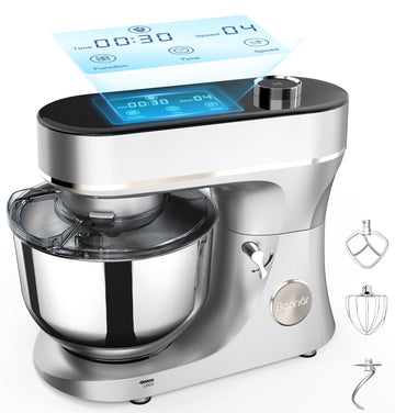 Stand Mixer 6QT Kitchen Mixer with LED Smart Touchscreen, 11-Speed Tilt-Head Mixer with Timer, 4 Preset Menus