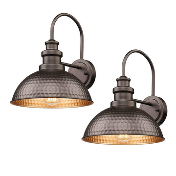 Outdoor Barn Light Fixture, 11.5" Farmhouse Exterior Wall Sconce, Industrial Wall Mount Porch Light, Weather