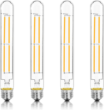 8.9IN LED Light Bulbs E26 Base, 6W 800LM 2700K Soft White T10 T9 Vintage Edison Bulbs Dimmable, AC 120V Equal 80 Watt