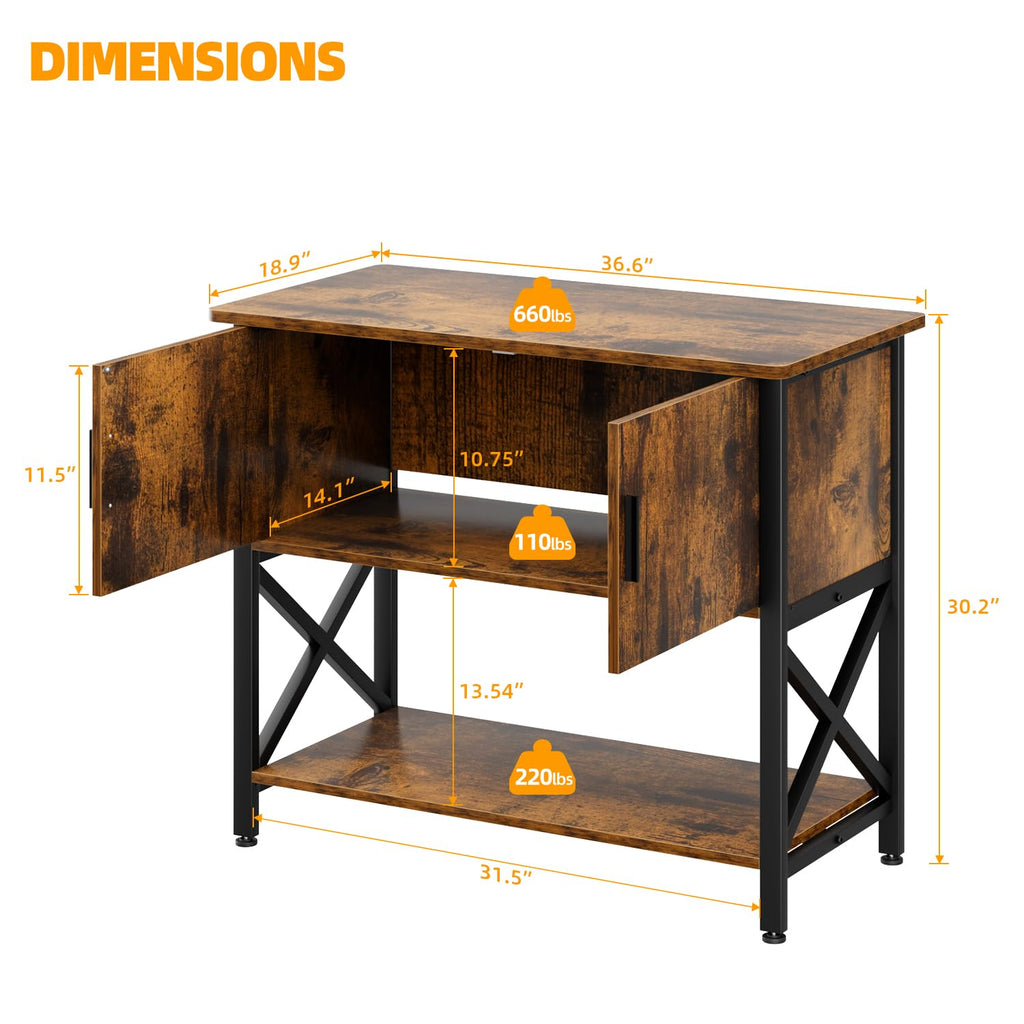 40-50 Gal Aquarium Stand with Cabinet Storage, Vintage