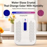Rechargeable Small Dehumidifier for Bathroom, Detachable Hanging Dehumidifier for Bedroom, Gun Safe, Closet