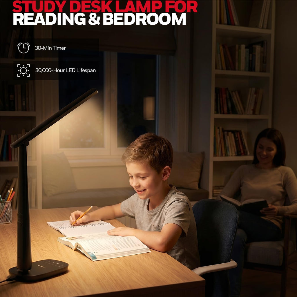 LED Desk Lamp Eye-Caring Dimmable Reading Light