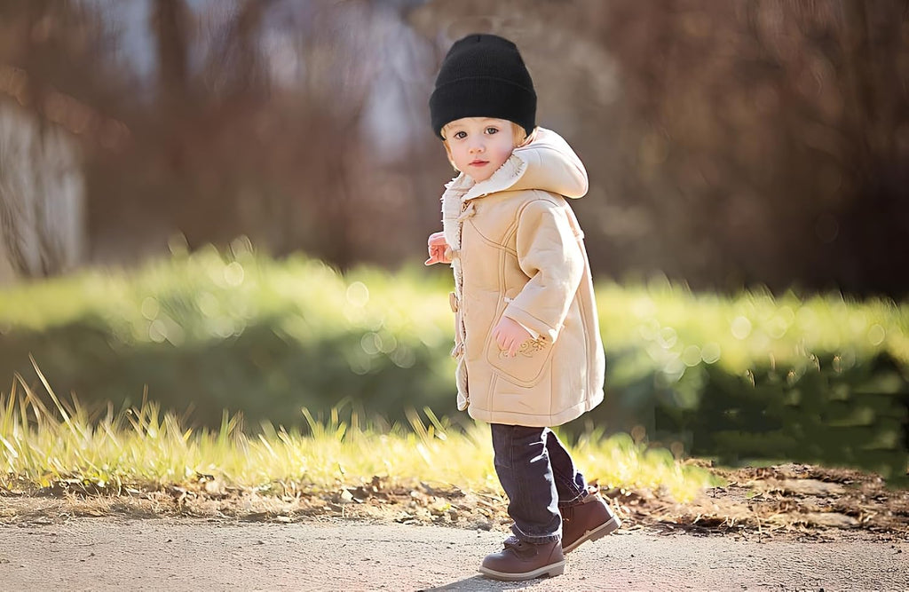 Toddler Baby Beanie Hat and Mittens Set Hat Toddler Winter Warm Knit Hat for Boys Girl 0-5 Years