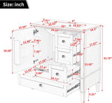 30" Bathroom Vanity with Sink, Modern Bathroom Storage Cabinet with 3 Drawers & 1 Door, Freestanding Bathroom Vanities