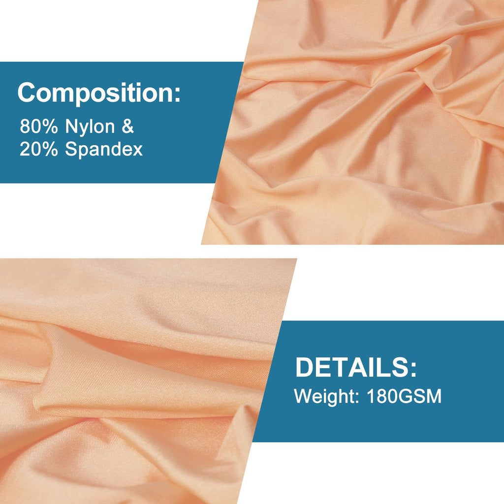 59" Width Nylon Spandex Fabric, 80% Nylon & 20% Spandex, Swimwear, Activewear Fabric 4-Way Stretch, for Sports, Yoga