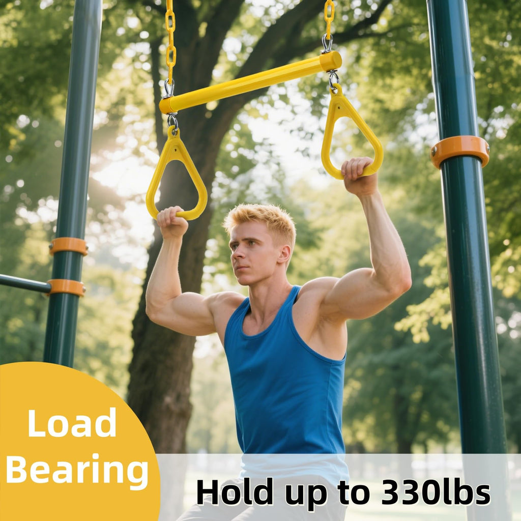 17" Trapeze Swing Bar Rings, Heavy Duty